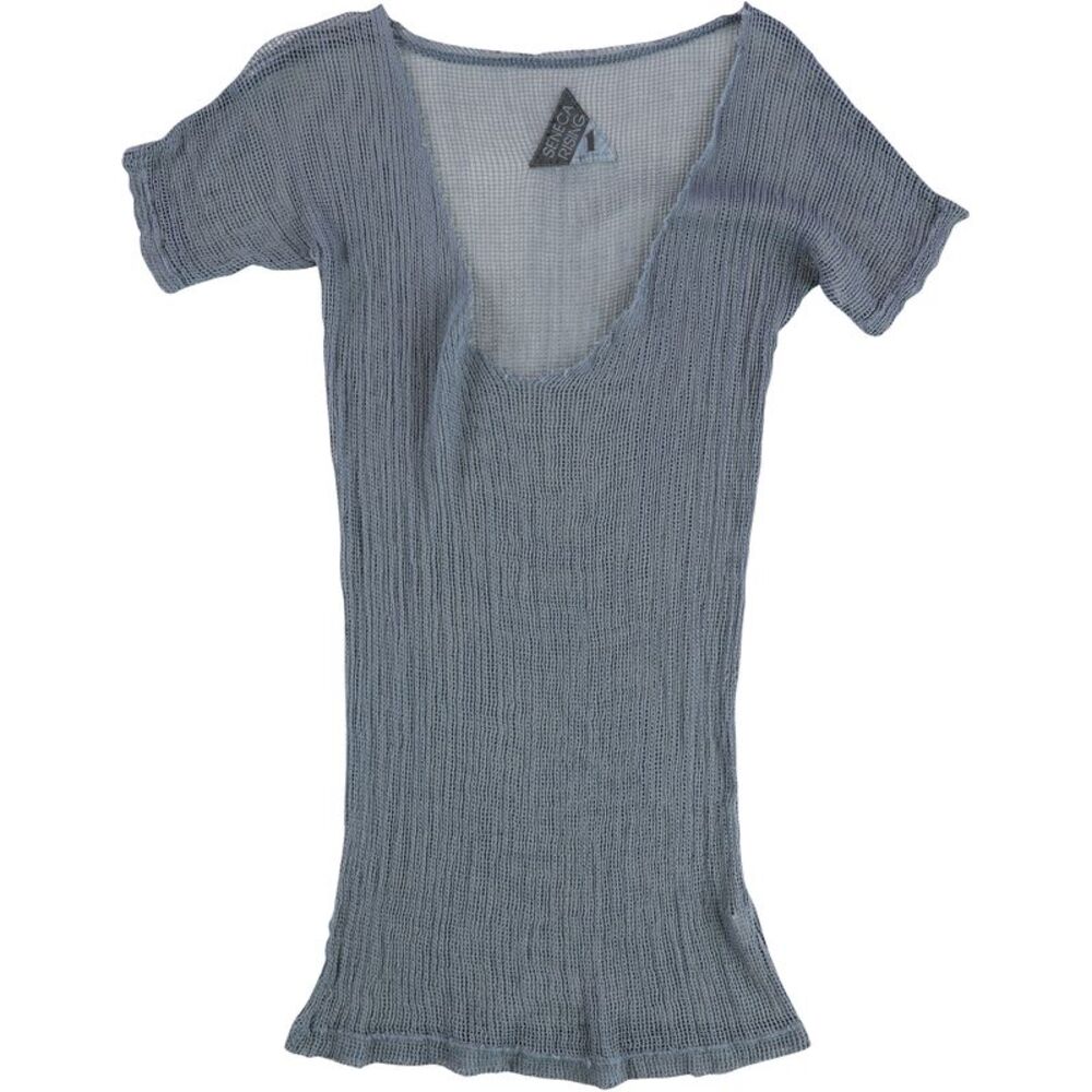 Seneca Rising Womens Plus Size Mesh Raw Edge Embellished T-Shirt, NWT